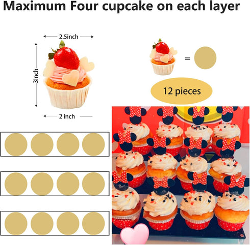 Acrylic Riser Black Acrylic Shelf Riser 3 Tier Perfume Organizer Cologne Display Stand Large Cupcake Stand Shelf for Funko POP Desserts Holder Col...